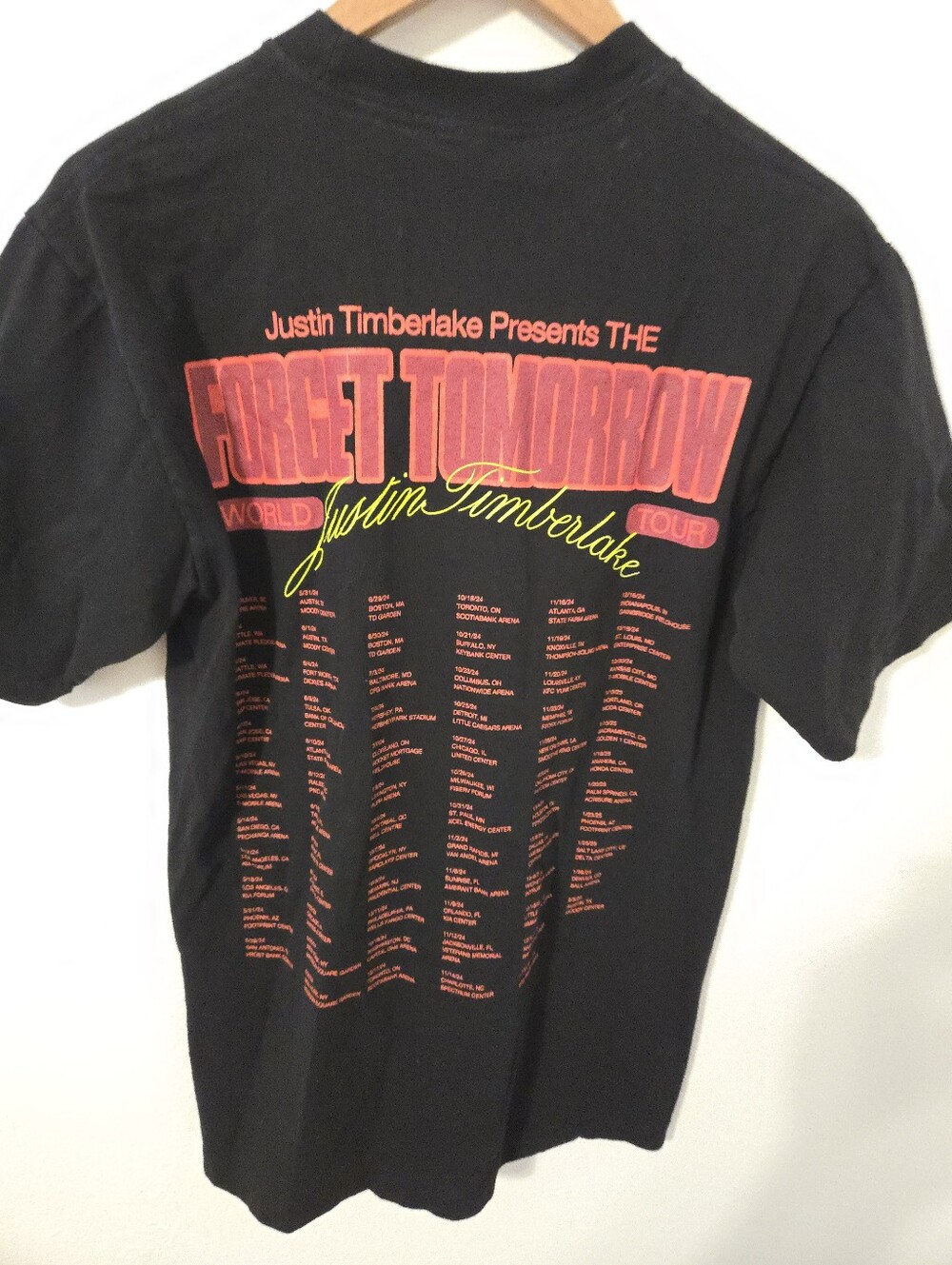 Justin Timberlake Forget Tomorrow World Tour Shirt Womens XS 2024 Concert JT - Picture 2 of 6